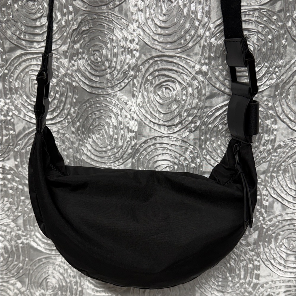 ALLSAINTS  Half Moon Black Crossbody Bag